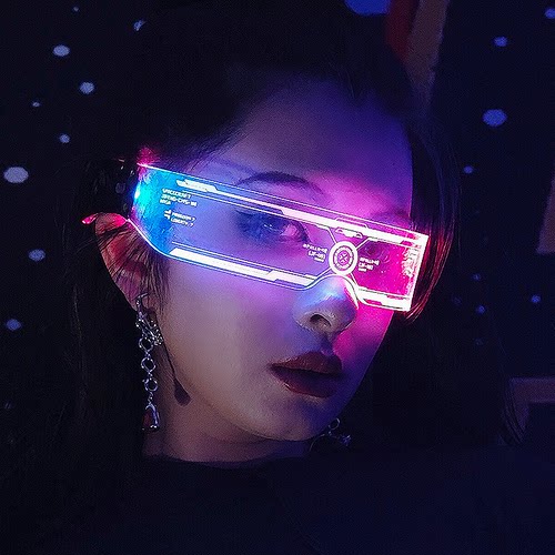 【女生演唱会】七彩可控发光眼镜