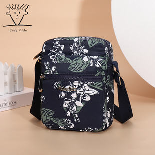 菲都狄都新款 尼龙迷你手机包女斜挎小包防水轻便多隔层妈妈单肩包