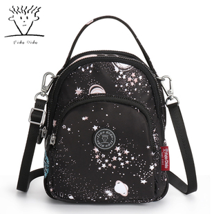 女小包包迷你手机包多层手提包帆布单肩斜挎包 菲都狄都2025夏新款