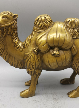 纯铜骆驼摆件黄铜工艺品家居客厅办公室装饰品招财镇宅风水礼品