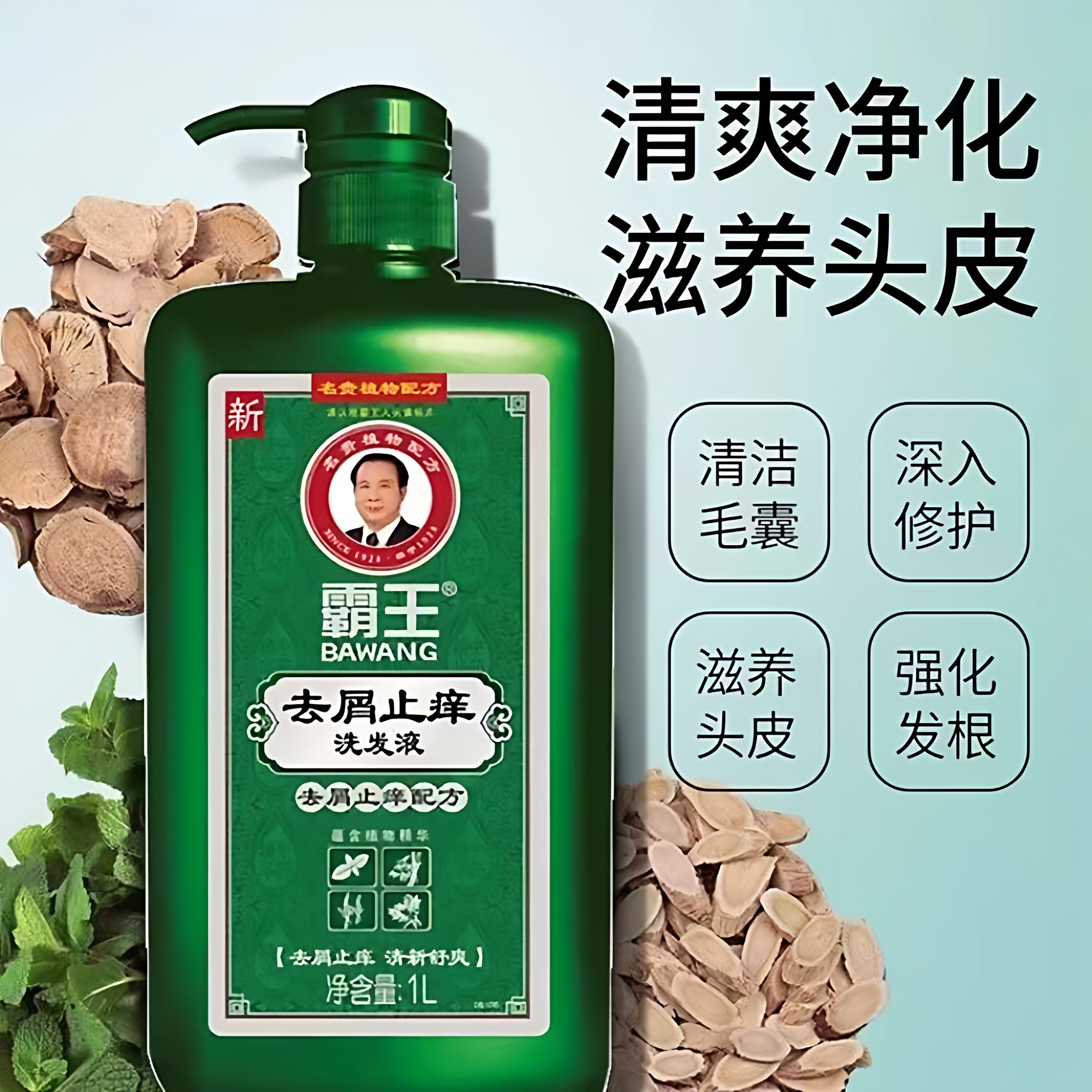 霸王去屑止痒洗发水去头屑头痒头皮痒头屑严重女男有头皮屑多正品