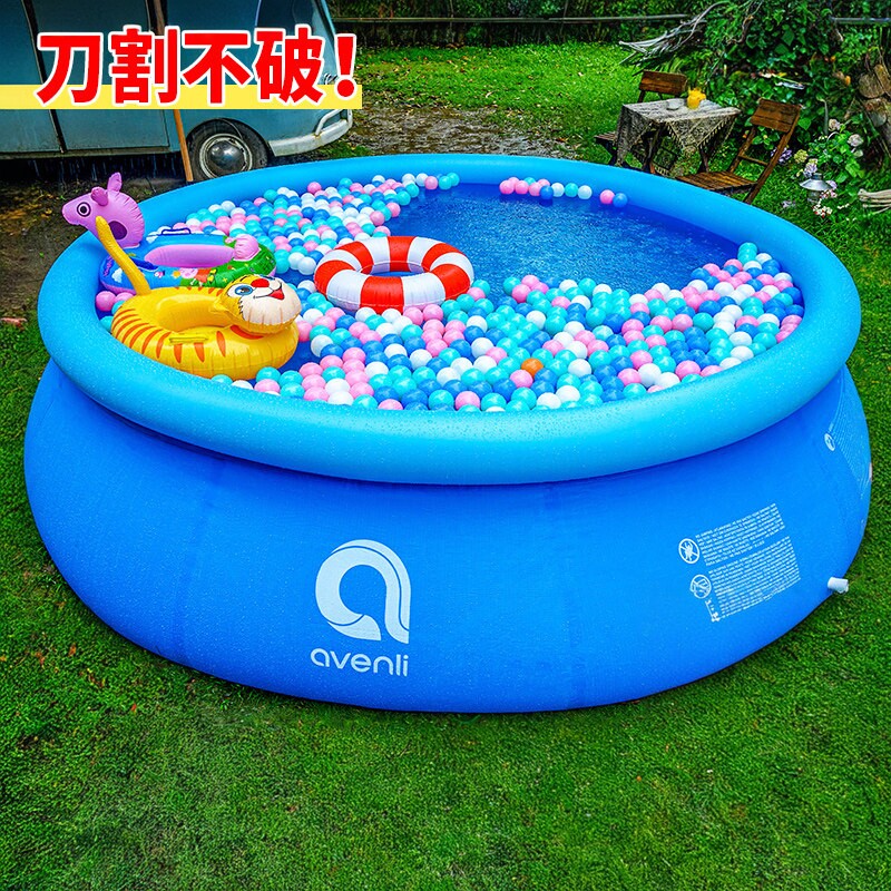 儿童家用户外大型充气圆形游泳池加厚折叠成人泳池小孩超大戏水池图片