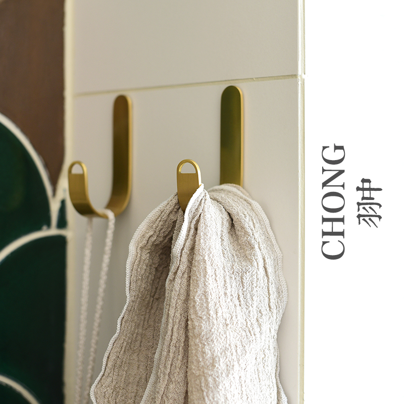 免打孔黄铜壁挂挂钩浴室挂钩翀