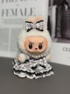 17cmlabubu娃衣一代二代马卡龙冬季毛绒小香风套装(仅娃衣)