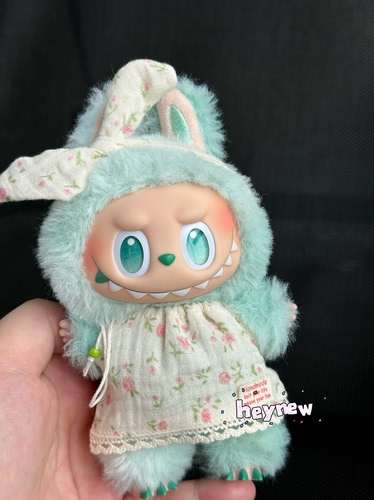 heynew手作拉布布娃衣labubu娃衣搪胶公仔衣服娃衣17cm