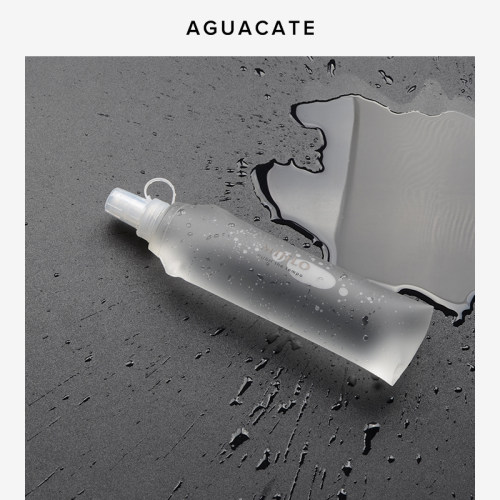 AGUACATE折叠硅胶软水壶户外运动健身跑步马拉松越野便携水杯