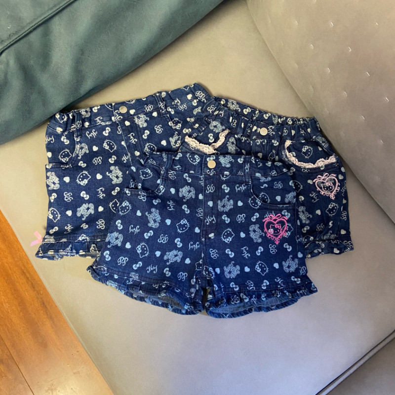 日单女童牛仔短裤夏季休闲裤