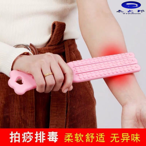 养生硅胶腿部健身引痧条拍打棒
