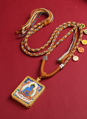 藏式项链挂坠绳唐卡吊坠