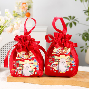 喜糖布袋子过寿祝寿高级感绸布袋子福如东海寿宴老人生日伴手礼袋