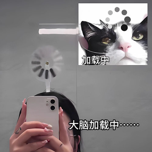 头脑加载发夹发箍旋转发夹搞笑头脑加载搞笑创意玩具