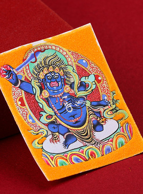 藏式唐卡半手绘粗矿画芯