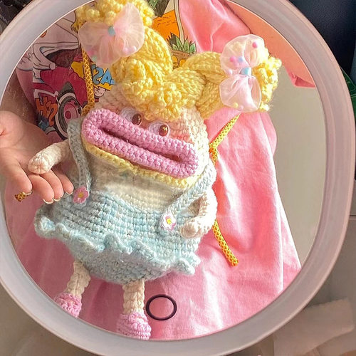 香肠嘴大嘴手机包手工钩