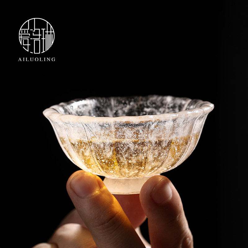 爱洛琳 冰冻烧古法琉璃茶杯品茗杯主人杯单杯 日式小茶碗网红茶杯