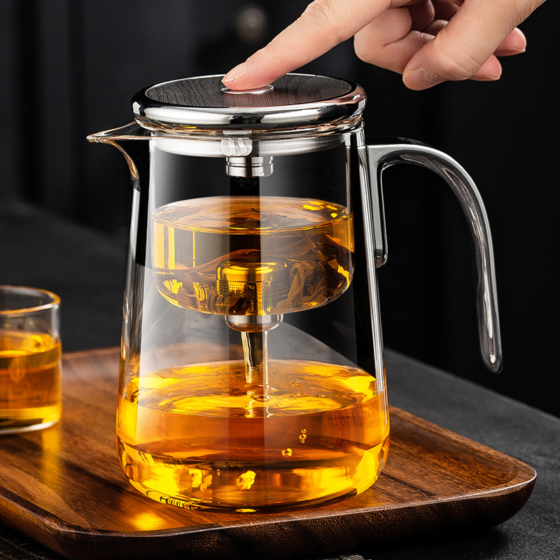 2025新款玻璃飘逸杯茶水分离