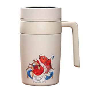 爱洛琳 国潮316不锈钢焖茶杯办公室保温杯老白茶泡茶杯陈皮闷泡杯