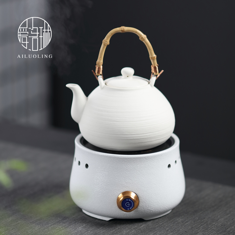 爱洛琳手工白泥电陶炉日式泡茶壶