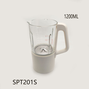 适配苏泊尔破壁机配件SPT201S加热玻璃杯豆浆杯1200ml四页刀电机