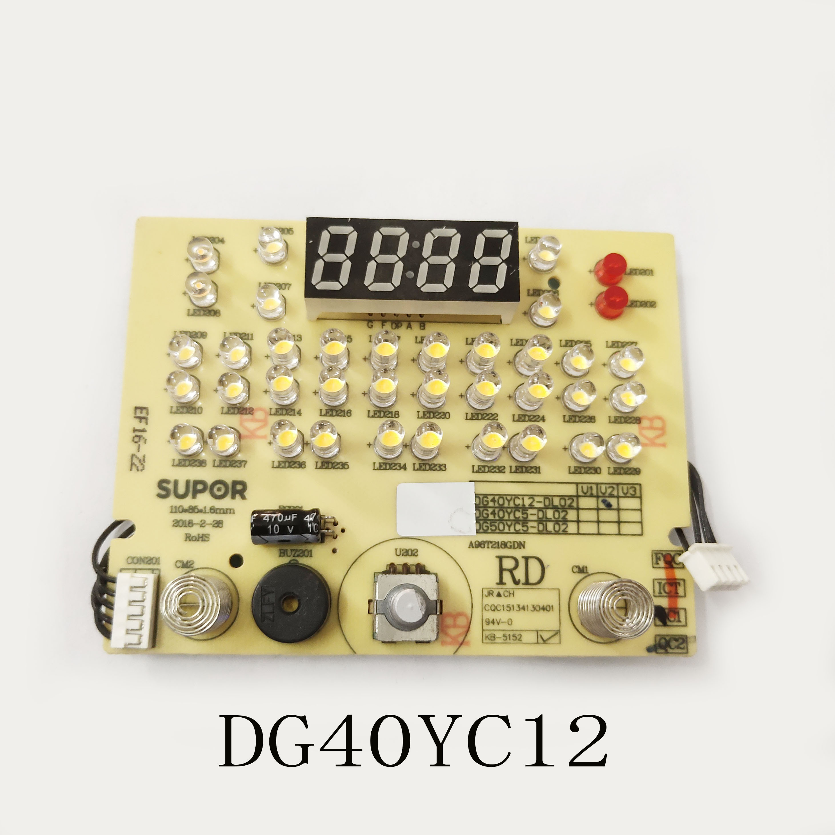 适配苏泊尔电炖锅配件DG40YC12-DL02控制板触摸灯板电脑版显示板