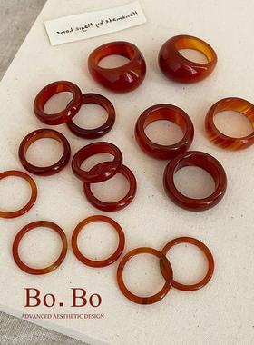 红玛瑙戒指男女款聚财本命年