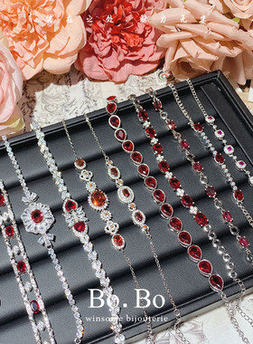 轻奢精致红石榴水滴手镯