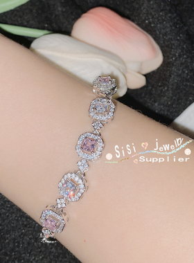 捡漏清仓 法式宫廷风镶钻几何手链华丽气质手环精致公主风手链