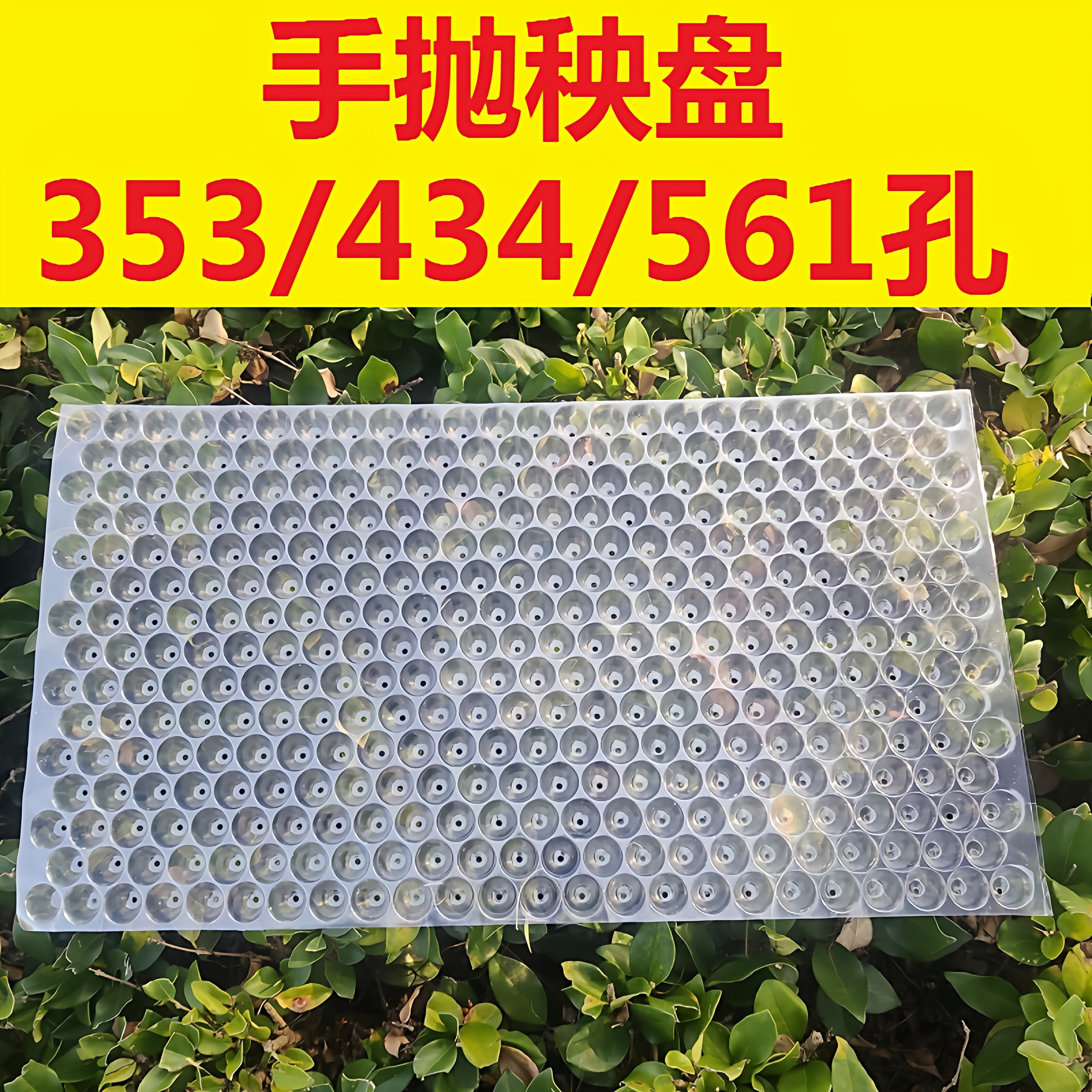 加厚抛秧盘水稻农用秧盆秧苗秧盆透明免揭塑料434孔561孔353秧盘