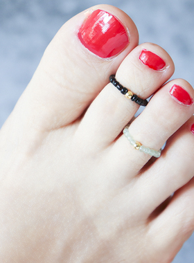 原创风关节金珠弹力线脚戒指