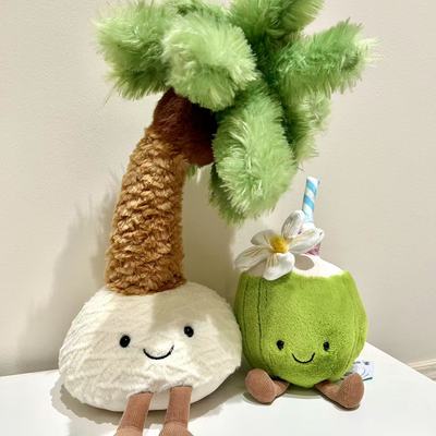 JELLYCAT英国趣味阿鲁巴岛椰子棕榈树毛绒玩偶娃娃公仔礼物