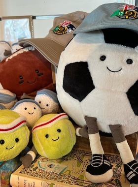 JELLYCAT棒球高尔夫球网球羽毛球篮球足球橄榄球挂件毛绒玩具公仔