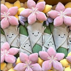 正版现货jellycat送人手捧花花束玫瑰花情人节礼物安抚玩偶公仔