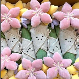 正版现货jellycat送人手捧花花束玫瑰花情人节礼物安抚玩偶公仔