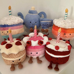 英国正品JELLYCAT彩虹生日蛋糕Birthday Cake 毛绒玩偶