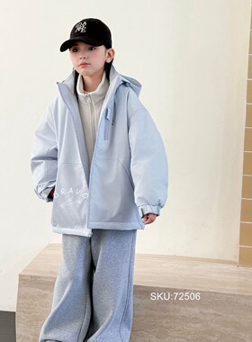 布芮欧2025冬季新款女童洋气可拆卸摇粒绒外套三合一冲锋衣72506