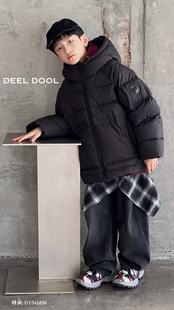 木瓜汁递度2025冬款男女童韩版洋气羽绒服儿童连帽加厚外套541038