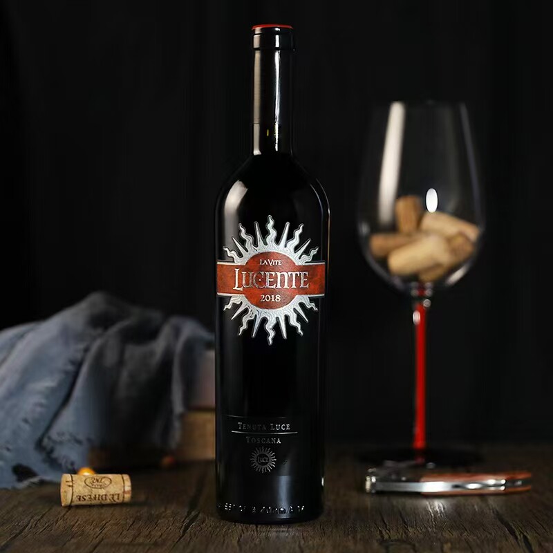 麓鹊副牌麓鹊荻超级托斯卡纳干红葡萄酒意大利酒王家族花思蝶LUCE