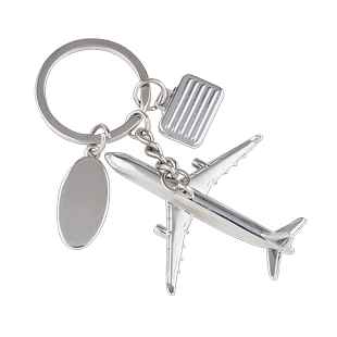 商用客机造型纪念品钥匙扣挂件定制刻字LOGO航空公司礼品高级感