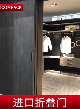 进口折叠门五金配件衣柜橱柜过道隔断门无下轨 180度开折叠门五金