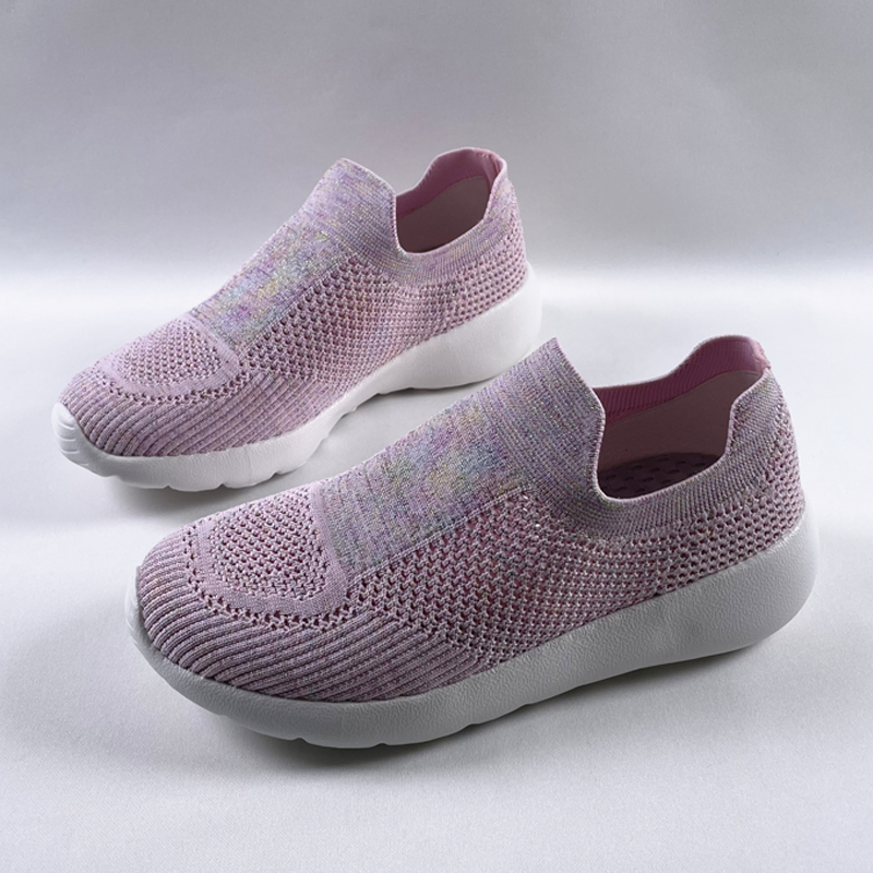 镂空网面透气一脚蹬软底休闲鞋单