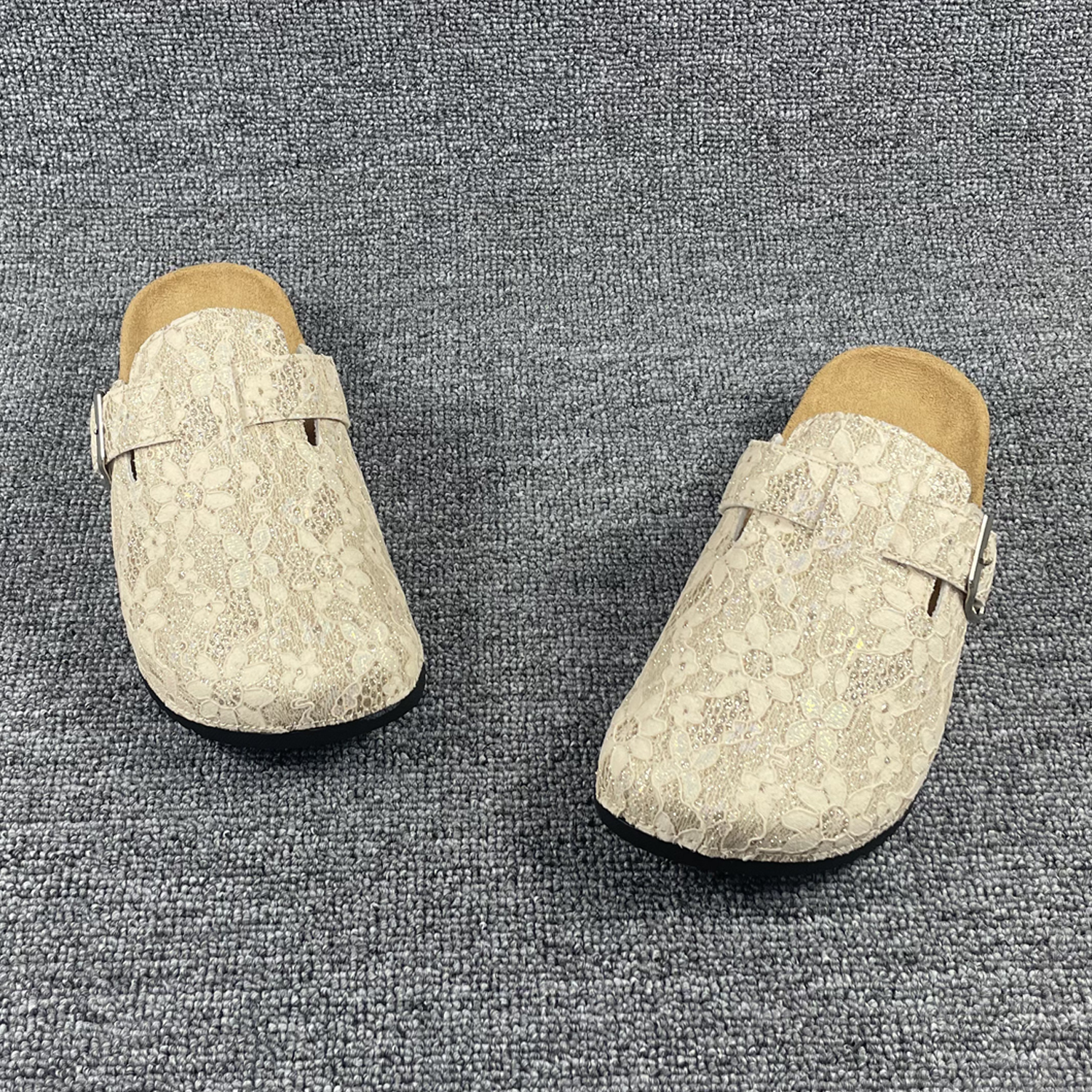 韩版原单女鞋一字包头拖休闲勃肯宽头28至43大小码露跟浅口半拖鞋