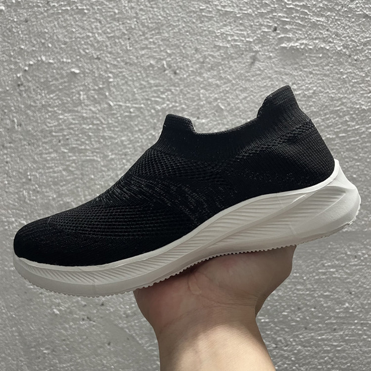 外贸一脚蹬低帮懒人鞋开车休闲鞋飞织透气大码袜子鞋轻便软底单鞋
