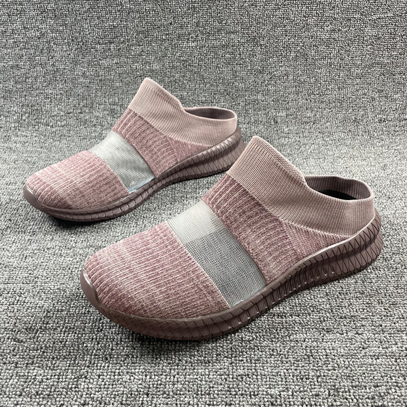 大码宽脚半拖袜子鞋轻便舒适男女
