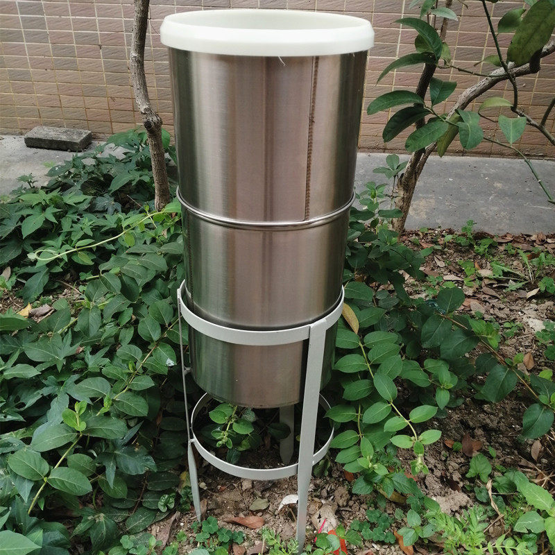 不锈钢雨量筒金属气象站漏斗量杯器材计刻度教学专用测量手工制作