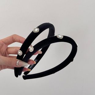 古堡千金~ 法式复古丝绒发箍女高级感珍珠头箍增高颅顶发卡子头饰