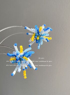 青春芭比粉花团耳钉女时尚小花簇显白穿搭甜妹氧气度假风花朵耳饰