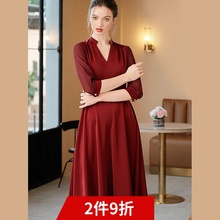 初秋气质女神范欧美高端大牌连衣裙1