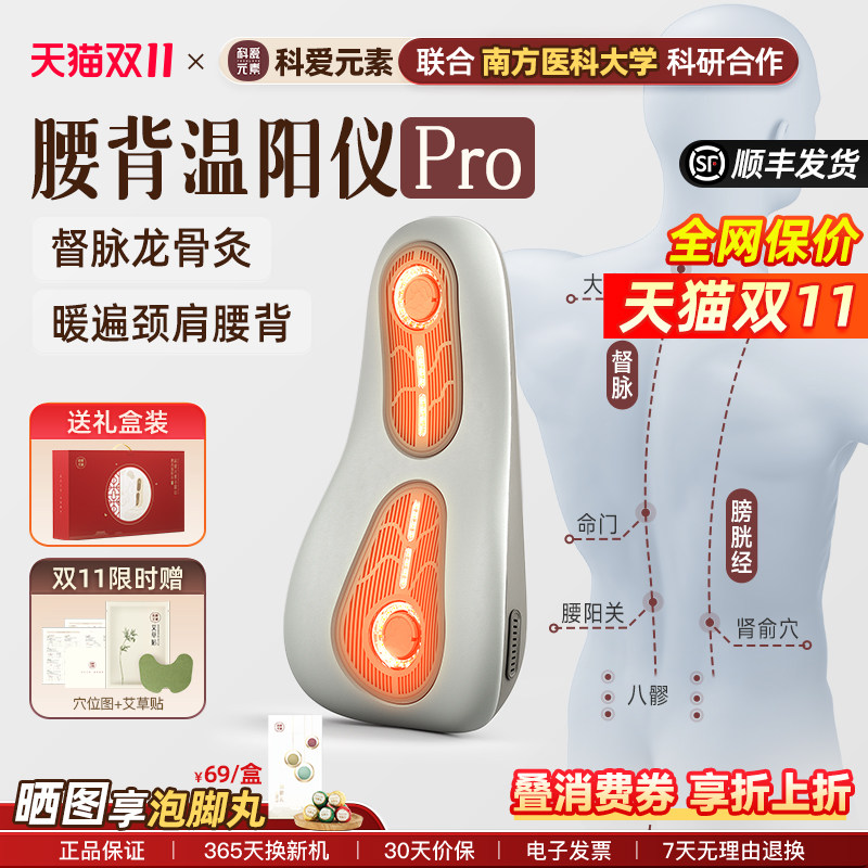 生日礼物无烟艾灸督脉腰背温阳仪晒背八髎腰骶靠垫小靠山Pro