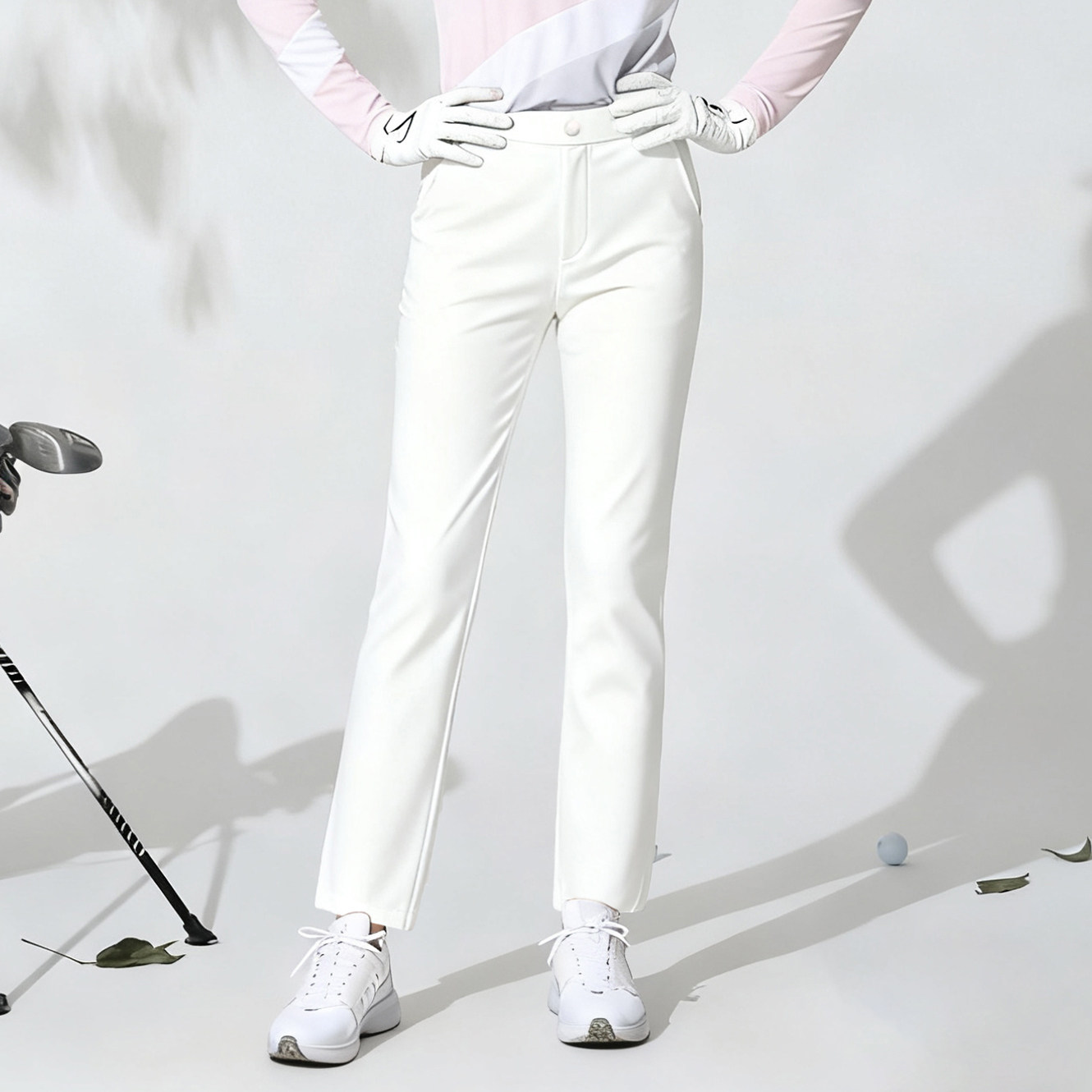 EG儿童高尔夫球裤女童长裤加绒加厚秋冬款青少年golf裤子厚而不重