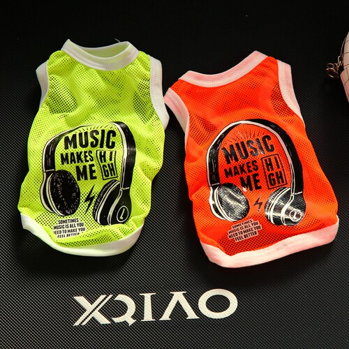 博美雪纳瑞透气网眼背心狗狗衣服