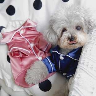 宠物比熊博美雪纳瑞小型犬泰迪狗狗衣服秋冬装两脚衣睡衣家居服